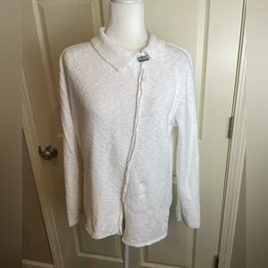 Willow Lagonlook White Cotton Sweater Medium